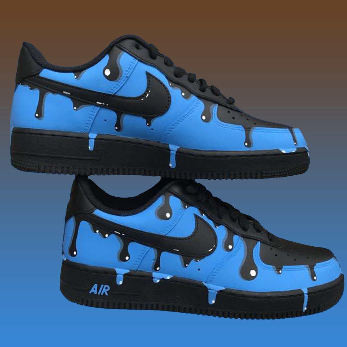 Custom Nike Air Force 1 Drip - Any color drip Nike Drip Air Force Ones -  Custom AF1 - Custom Painted Shoes
