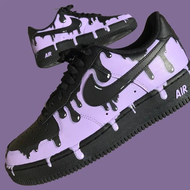 Custom Nike Air Force 1 Drip - Any color drip Nike Drip Air Force Ones -  Custom AF1 - Custom Painted Shoes