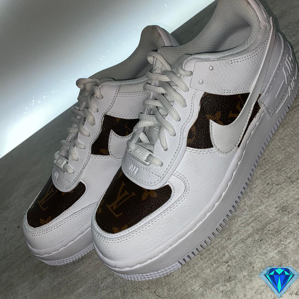 Black LV Airforce  Custom shoes, Shoes, Nike air force sneaker